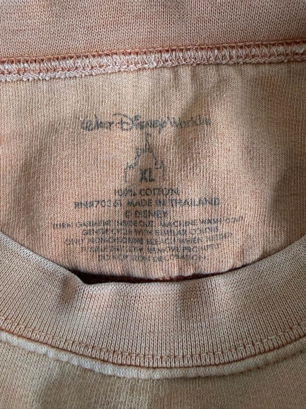 Disney Peach Crewneck Sweatshirt with Vintage Mickey Graphic - Picture 3 of 3